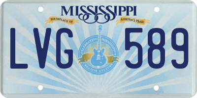 MS license plate LVG589