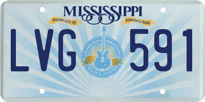 MS license plate LVG591