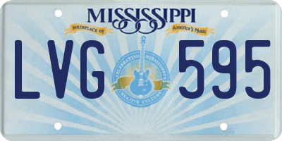 MS license plate LVG595