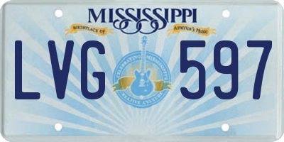 MS license plate LVG597