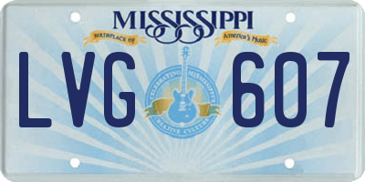 MS license plate LVG607