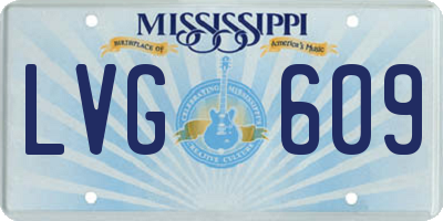 MS license plate LVG609