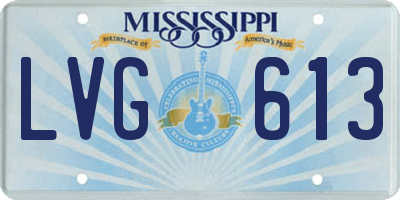 MS license plate LVG613