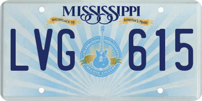 MS license plate LVG615