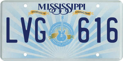 MS license plate LVG616
