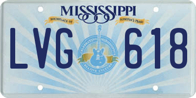MS license plate LVG618