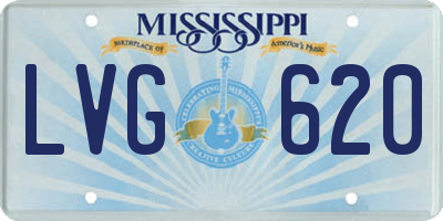 MS license plate LVG620