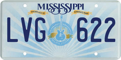 MS license plate LVG622