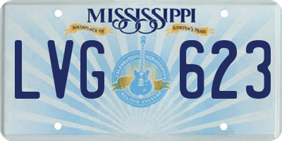 MS license plate LVG623