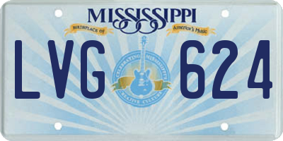 MS license plate LVG624