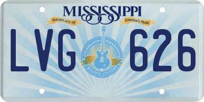 MS license plate LVG626