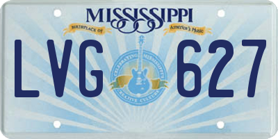 MS license plate LVG627