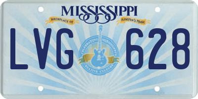 MS license plate LVG628