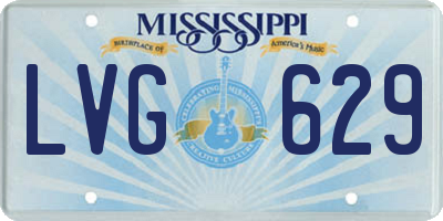 MS license plate LVG629
