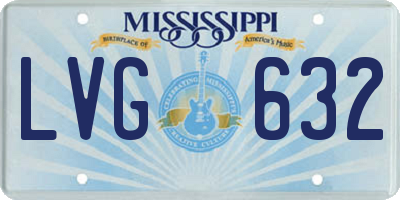 MS license plate LVG632
