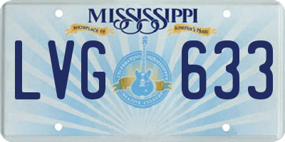 MS license plate LVG633