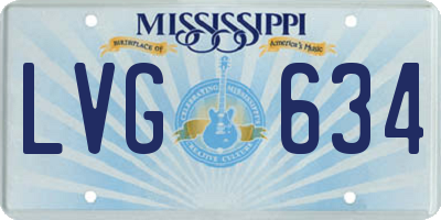 MS license plate LVG634