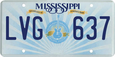 MS license plate LVG637