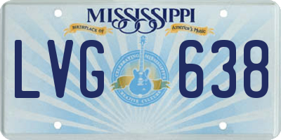 MS license plate LVG638
