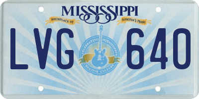 MS license plate LVG640