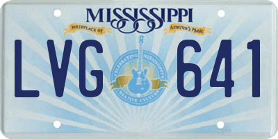 MS license plate LVG641