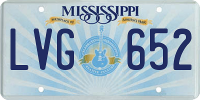 MS license plate LVG652