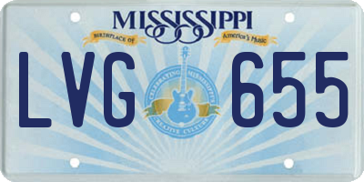 MS license plate LVG655
