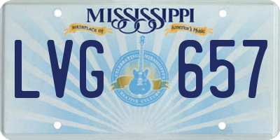 MS license plate LVG657