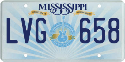 MS license plate LVG658