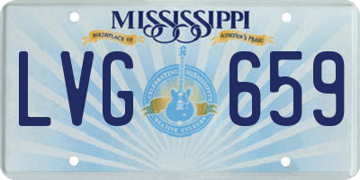 MS license plate LVG659
