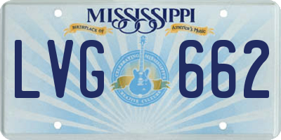 MS license plate LVG662