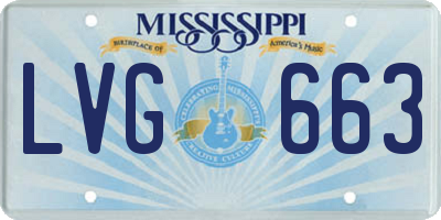 MS license plate LVG663