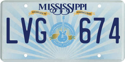 MS license plate LVG674