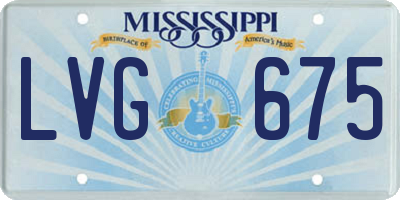 MS license plate LVG675