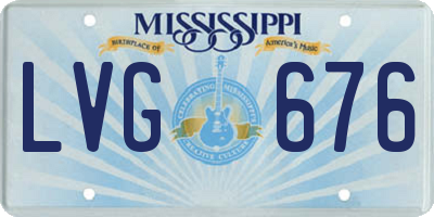 MS license plate LVG676