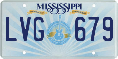 MS license plate LVG679