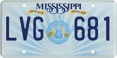 MS license plate LVG681