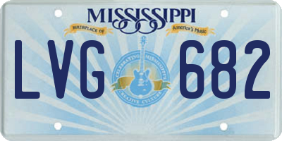 MS license plate LVG682