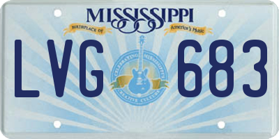 MS license plate LVG683