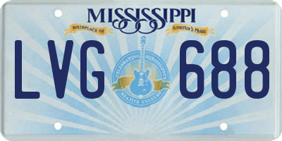 MS license plate LVG688