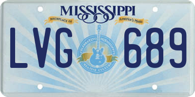 MS license plate LVG689