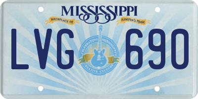 MS license plate LVG690