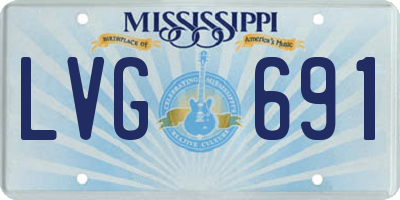 MS license plate LVG691