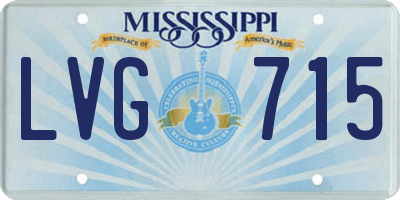 MS license plate LVG715