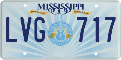 MS license plate LVG717