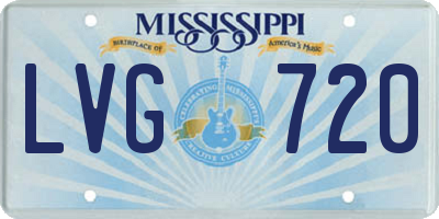 MS license plate LVG720