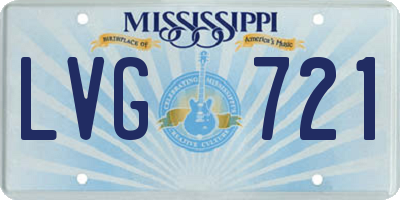 MS license plate LVG721