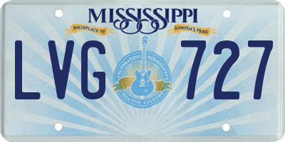 MS license plate LVG727