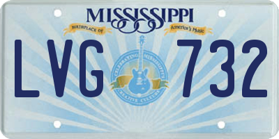 MS license plate LVG732