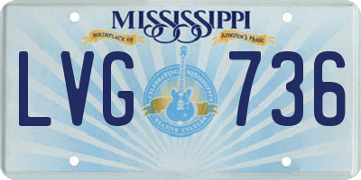 MS license plate LVG736